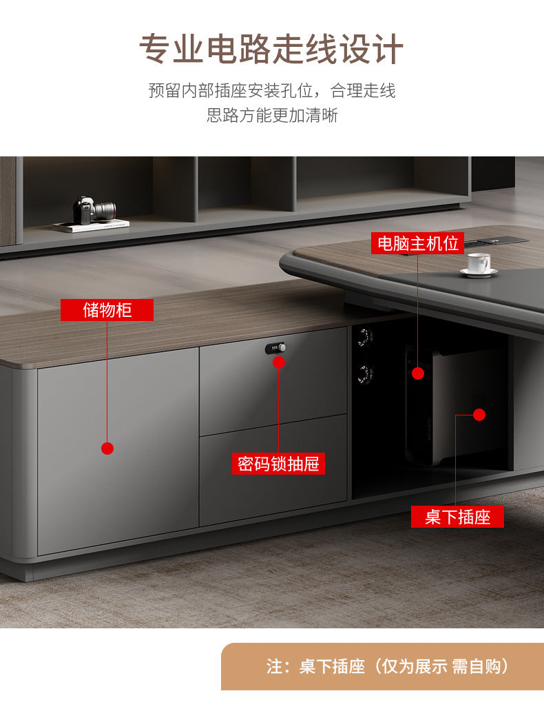 Painted Office Desk Executive Desk President Leader Chairman Boss Desk Office Manager Desk Office Desk and Chair Set