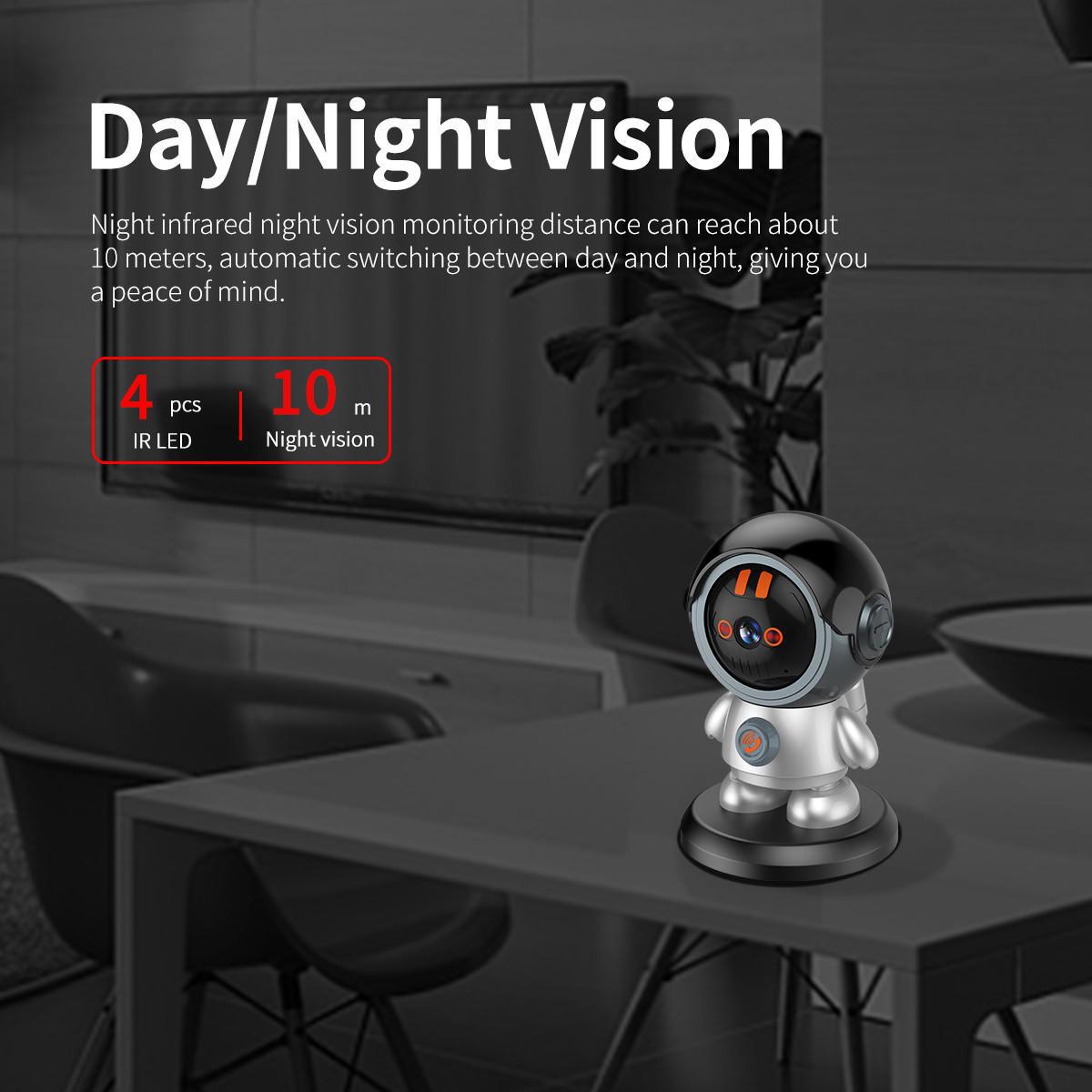 Indoor Robot Camera One-Click Call Wireless WiFi Home Robot Surveillance Camera Detection