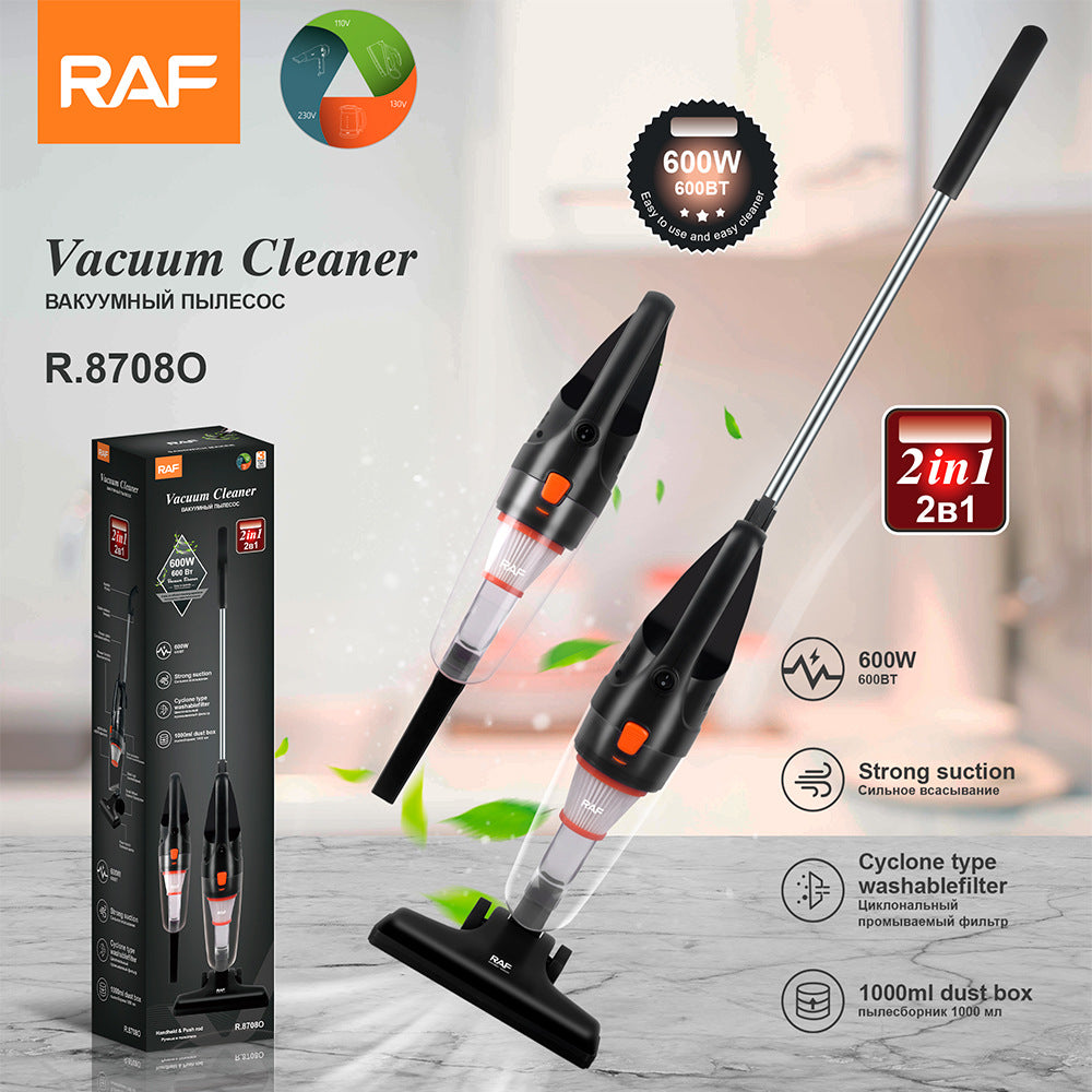 RAF EU Standard Corded Vacuum Cleaner for Home Use, Handheld High-Power Vacuum, Portable Car-Mounted Integrated Large Suction R8708