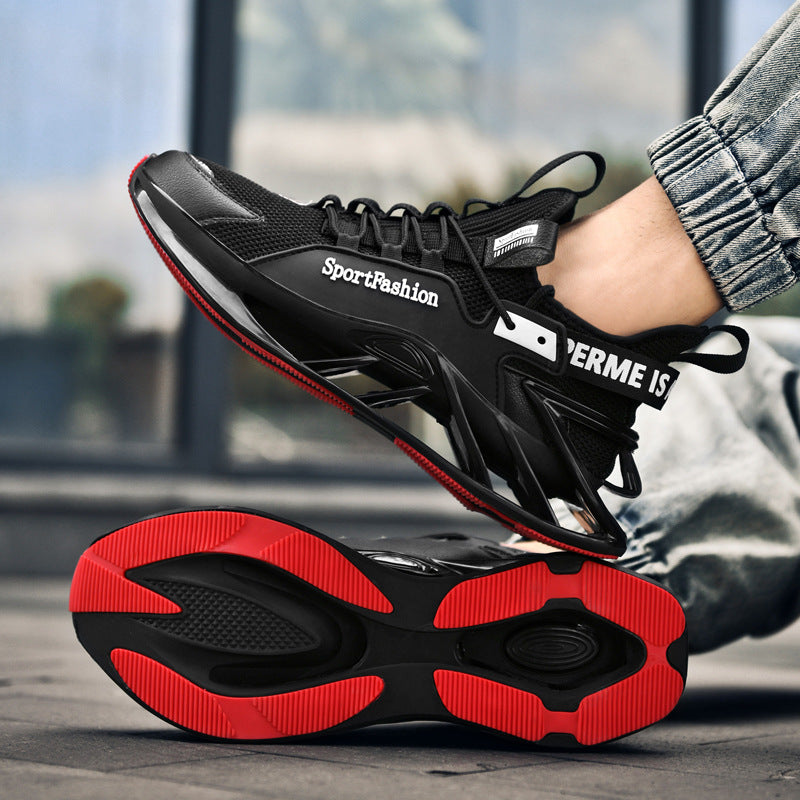 Spring New Large Size Blade Sole Sneakers Casual Versatile Men's Shoes Fashion National Style Patchwork Trendy Shoes