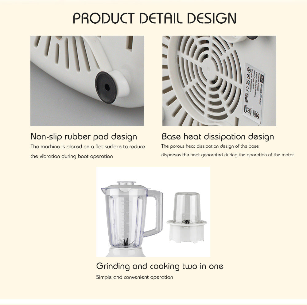 European Standard Blender for Home and Commercial Use, Smoothie Maker, Soy Milk Maker, Fruit Juicer, Plastic Cup Blender