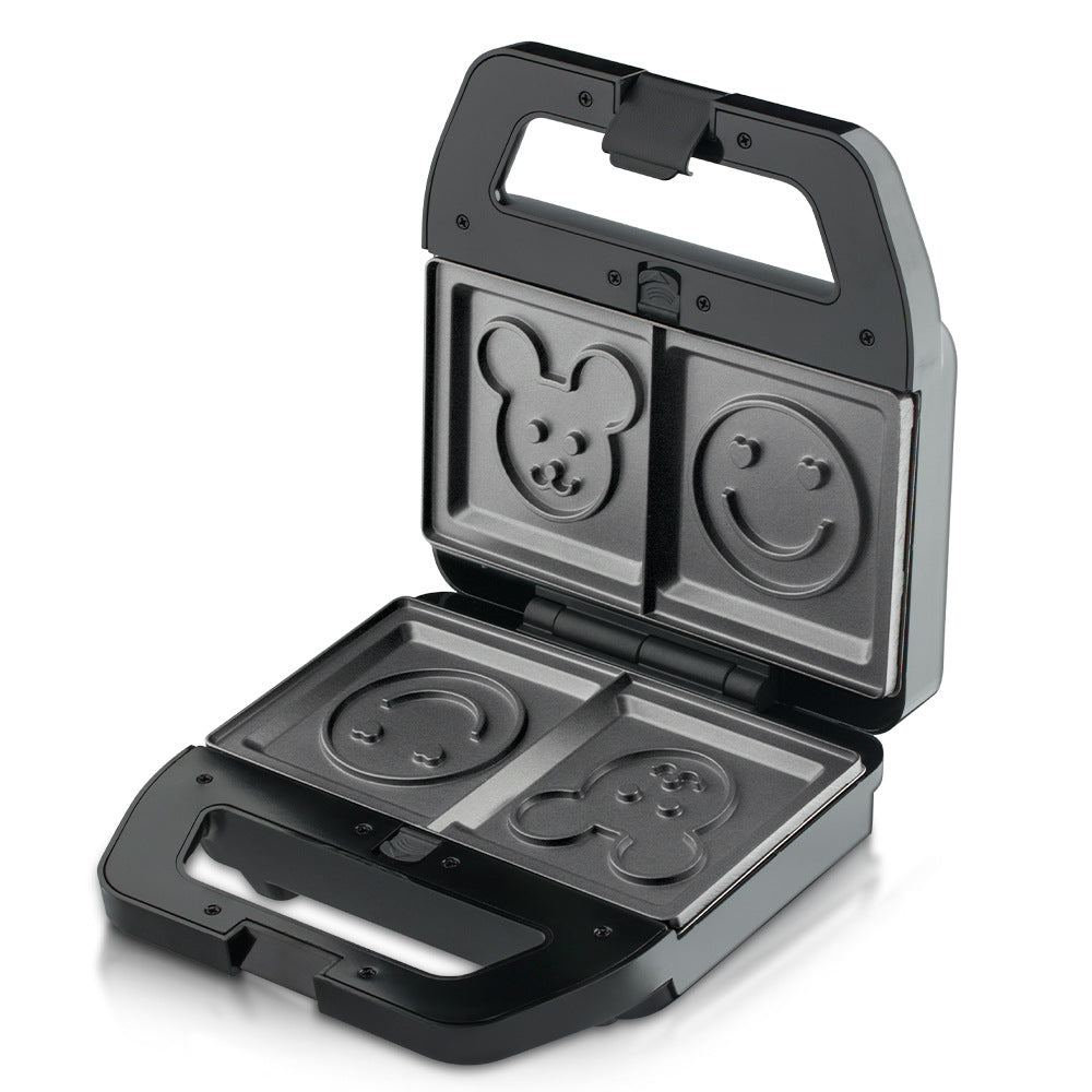 RAF European Standard Sandwich Maker Household Multifunctional 6-in-1 Waffle Maker Breakfast Machine Portable Baking